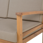 Lounge Set mit Tisch und Ottomane 4-Sitzer MANILA Akazienholz Hellbraun