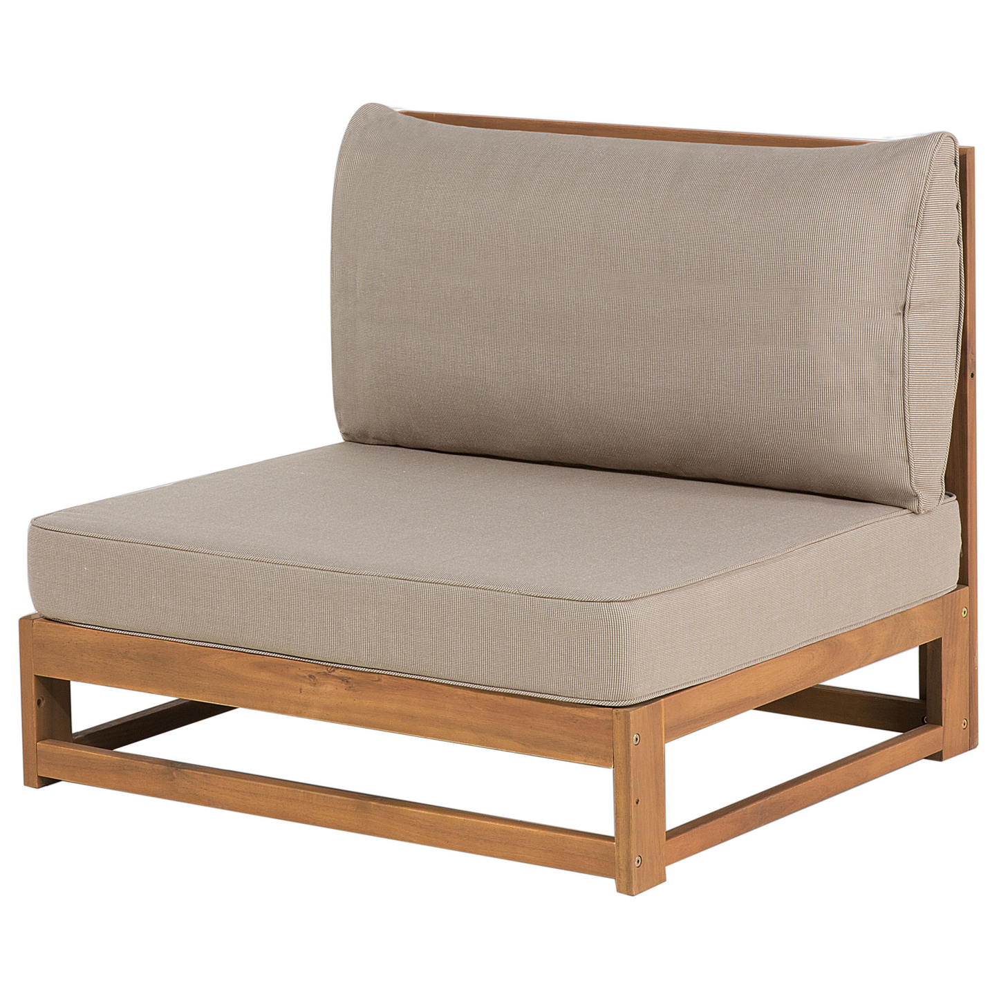 Lounge Set Rechtsseitig Akazienholz Heller Holzfarbton TIMOR