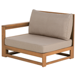 Lounge Set Rechtsseitig Akazienholz Heller Holzfarbton TIMOR