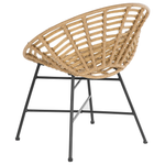 Gartenstuhl 2er Set ACERRA Polyrattan Hellbraun