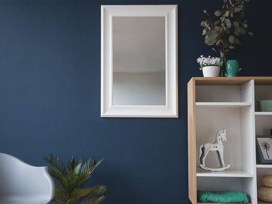 Wandspiegel LUNEL 60 cm 90 cm Weiss