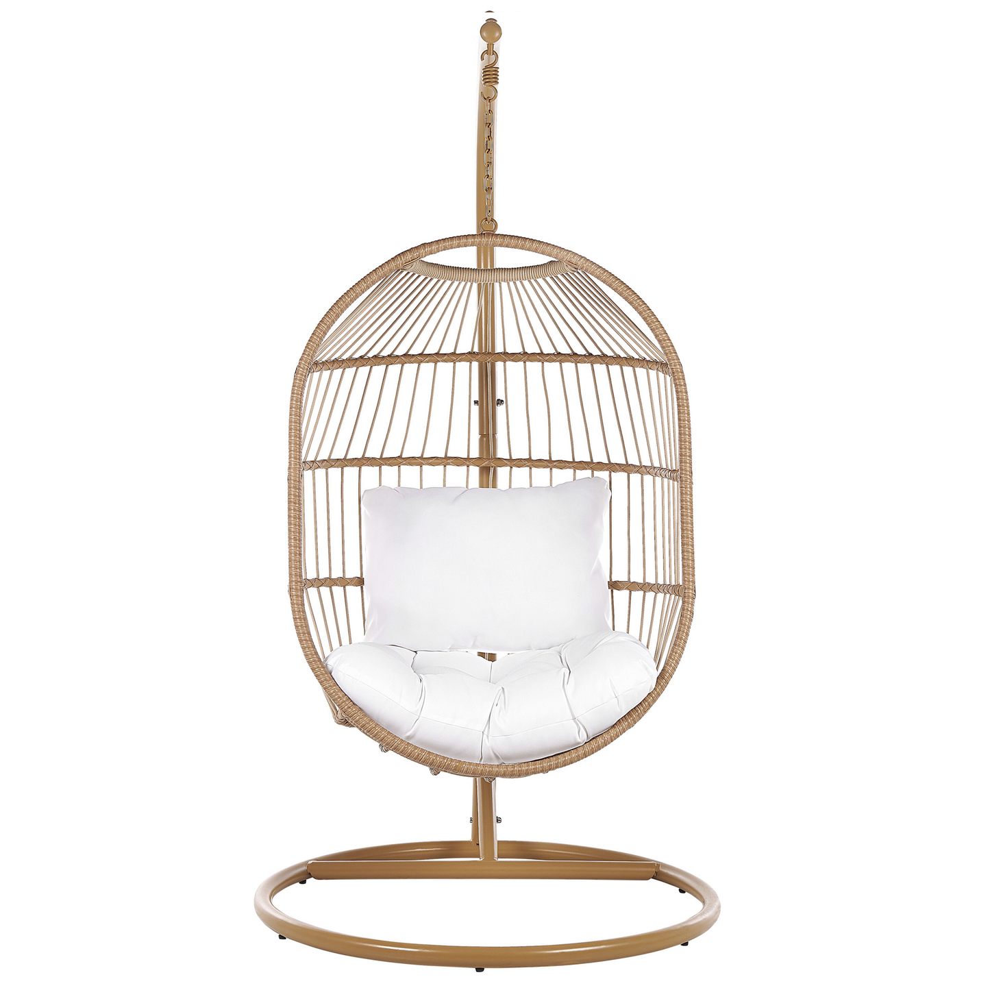 Hängesessel mit Gestell ALBA Polyrattan Naturfarben