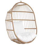 Hängesessel mit Gestell ALBA Polyrattan Naturfarben