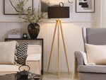 Stehlampe NITRA Holz Schwarz