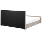 Bett mit Lattenrost Samtstoff LUNAN 160 x 200 cm Taupe