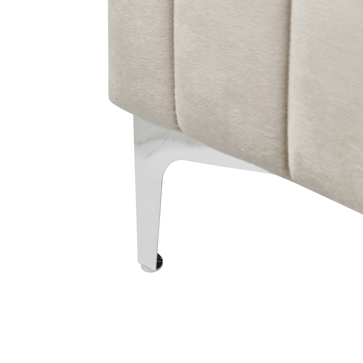 Bett mit Lattenrost Samtstoff LUNAN 160 x 200 cm Taupe