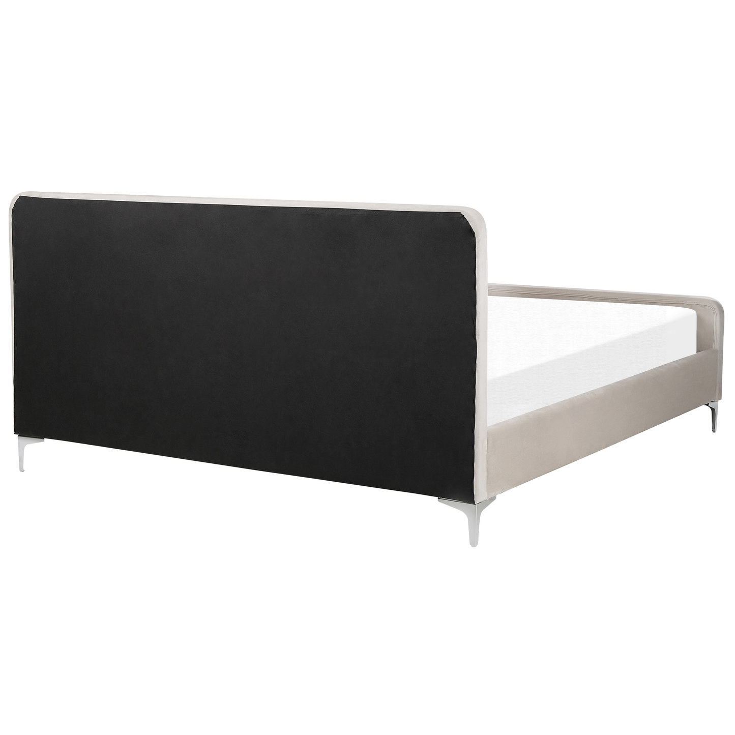 Bett mit Lattenrost Samtstoff LUNAN 180 x 200 cm Taupe