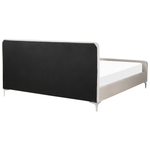 Bett mit Lattenrost Samtstoff LUNAN 180 x 200 cm Taupe