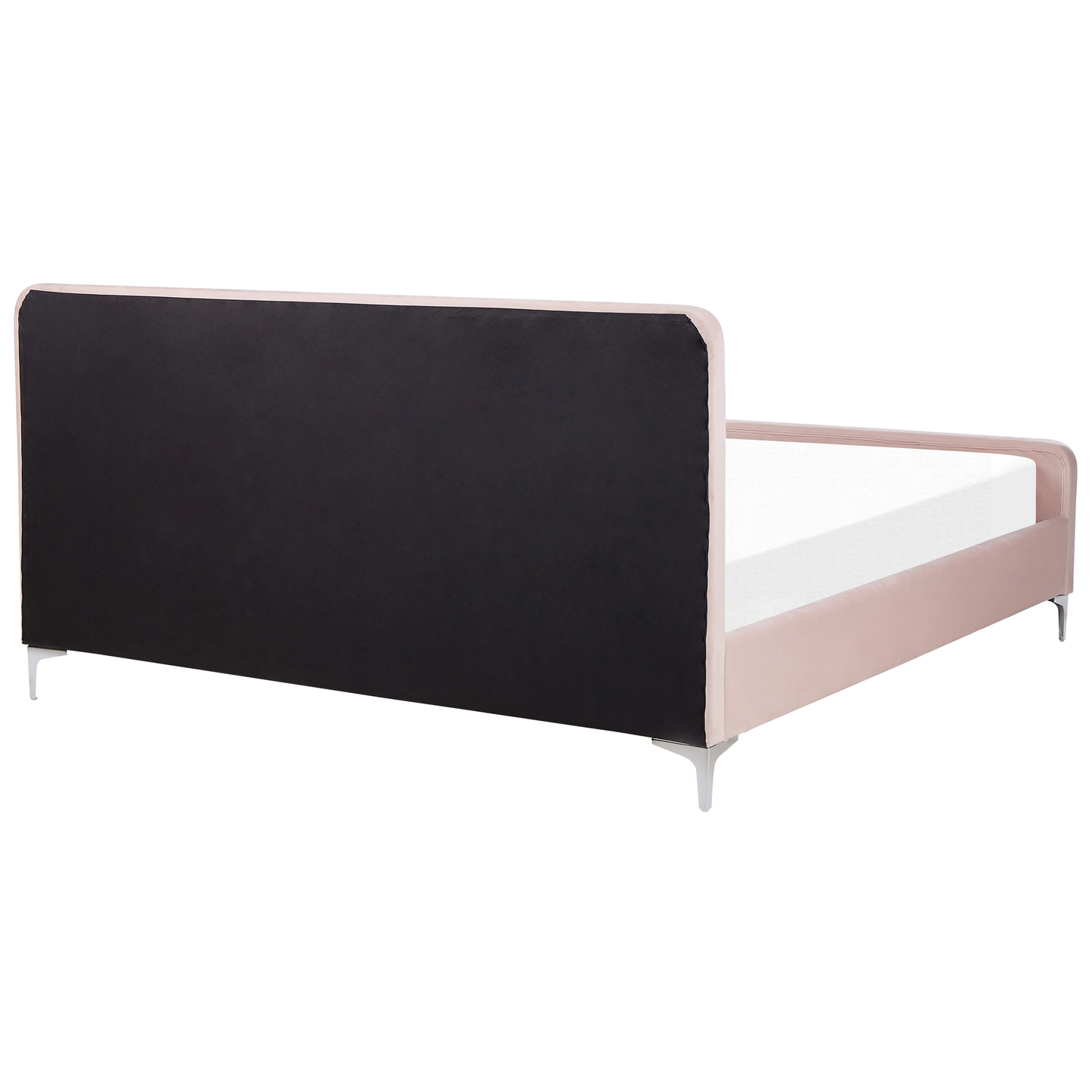 Bett mit Lattenrost Samtstoff LUNAN 180 x 200 cm Pastellrosa