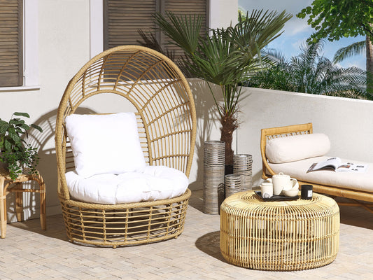 Garten Sessel LIDO Rattan Beige