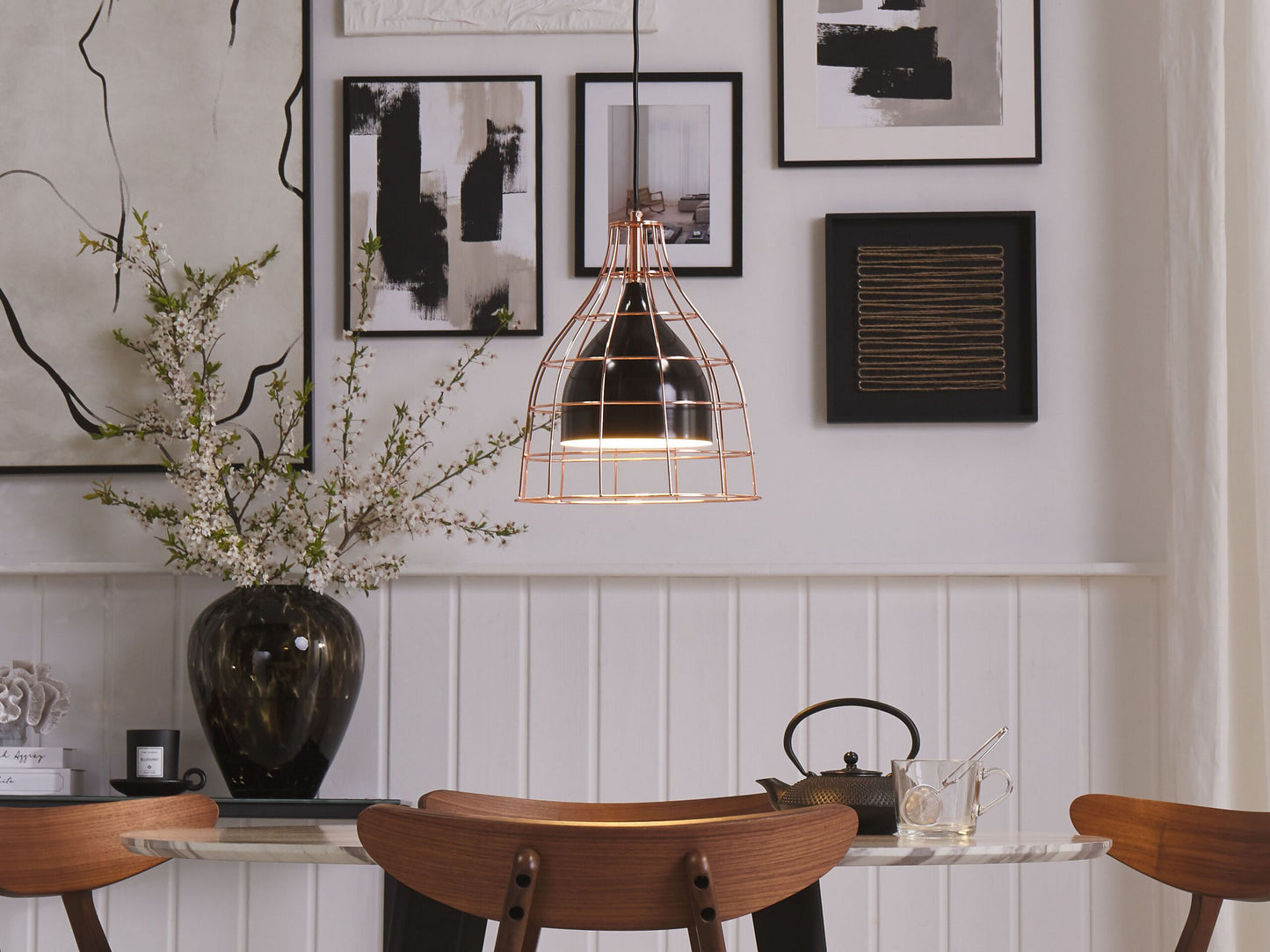 Hängelampe TRESA Metall Schwarz