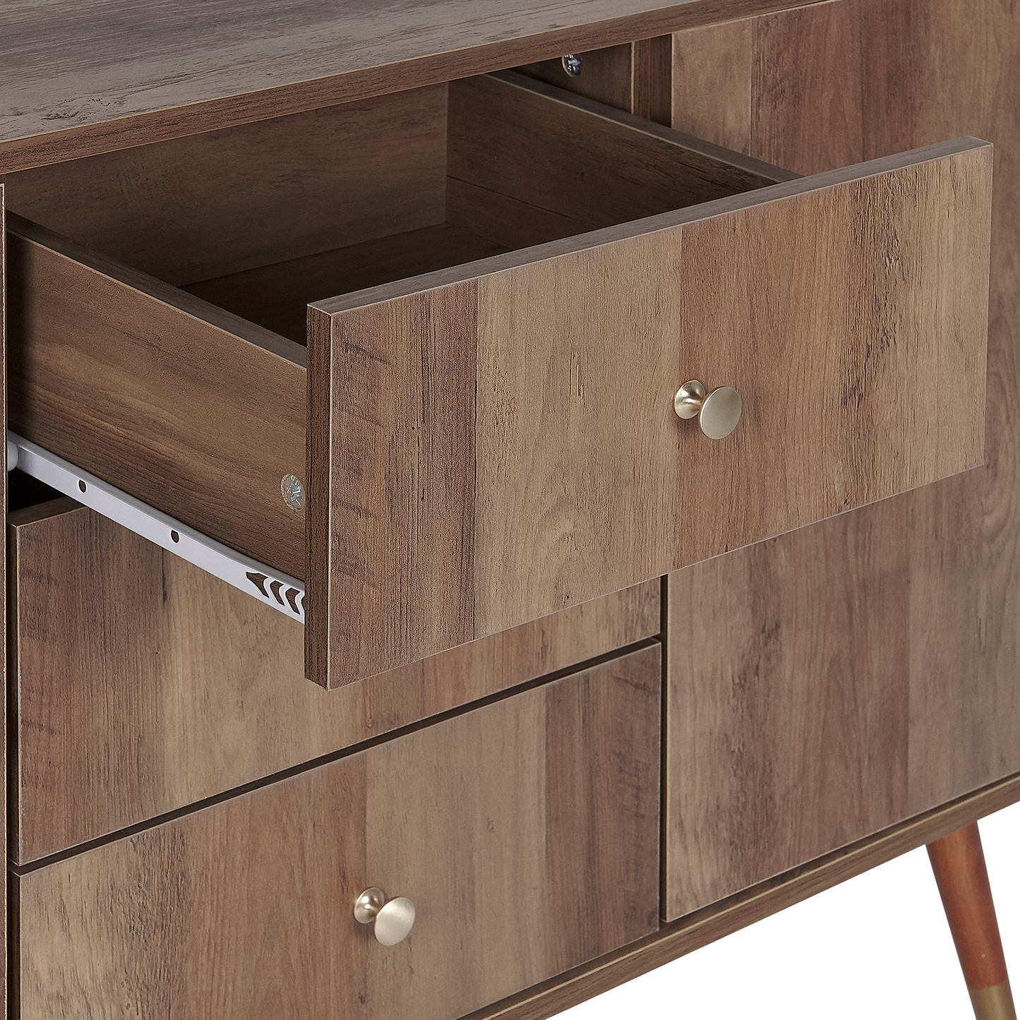 Sideboard mit 2 Türen ULIKA 71 cm Holzoptik Dunkelbraun