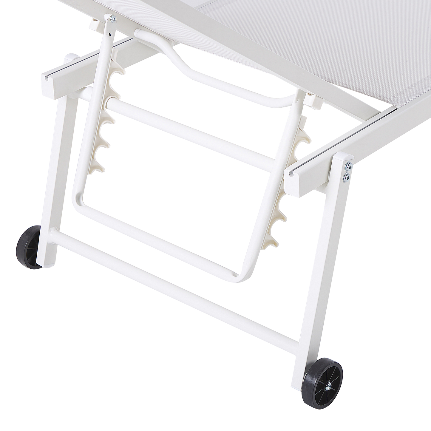 Gartenliege Aluminium Textilbespannung weiss PORTOFINO