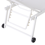 Gartenliege Aluminium Textilbespannung weiss PORTOFINO