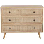 Kommode mit 3 Schubladen PONCA 79 cm Hellbraun