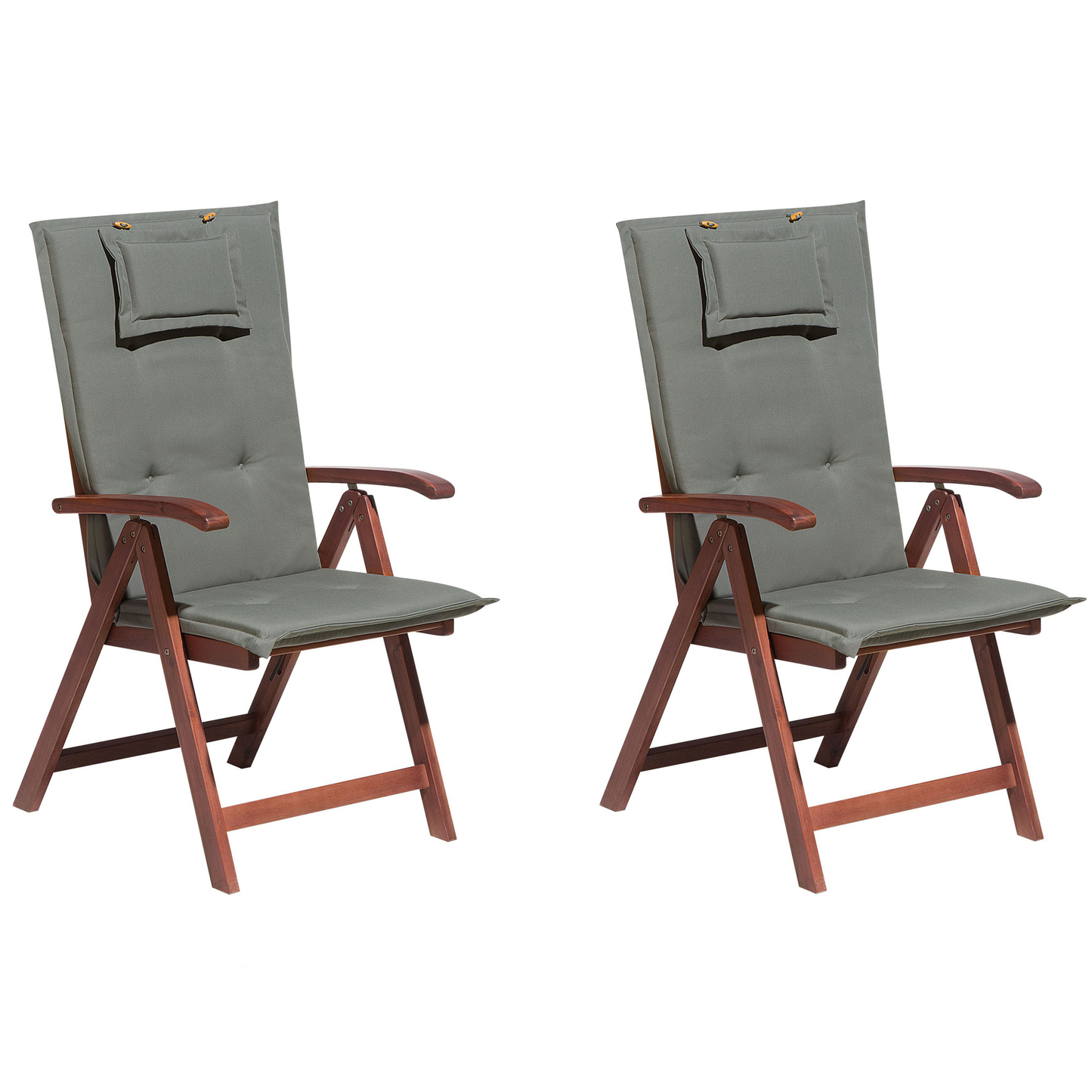 Bistro Set mit Kissen Holz Graphitgrau TOSCANA
