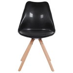 Esszimmerstuhl 2er Set DAKOTA Schwarz