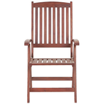 Bistro Set mit Kissen Holz Dunkelrot TOSCANA