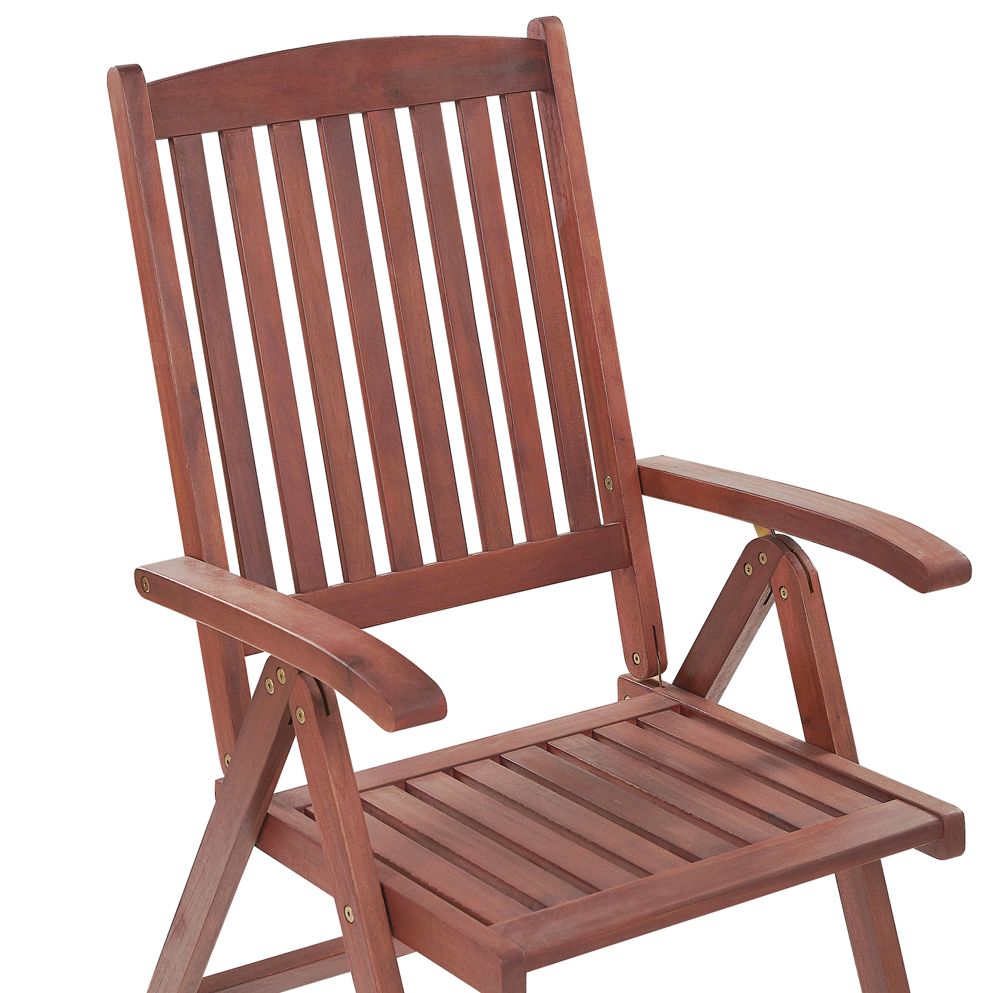 Bistro Set mit Kissen Holz Dunkelrot TOSCANA