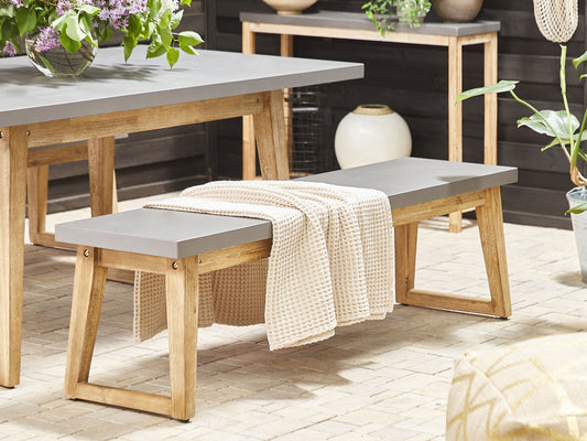 Gartenbank ORIA 160 cm Beton Grau