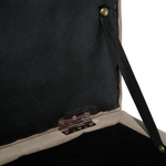Aufbewahrungshocker MICHIGAN Samtstoff 72 cm 42 cm Hellbraun