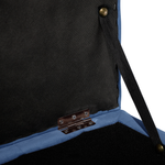 Aufbewahrungshocker MICHIGAN Samtstoff 72 cm 42 cm Dunkelblau