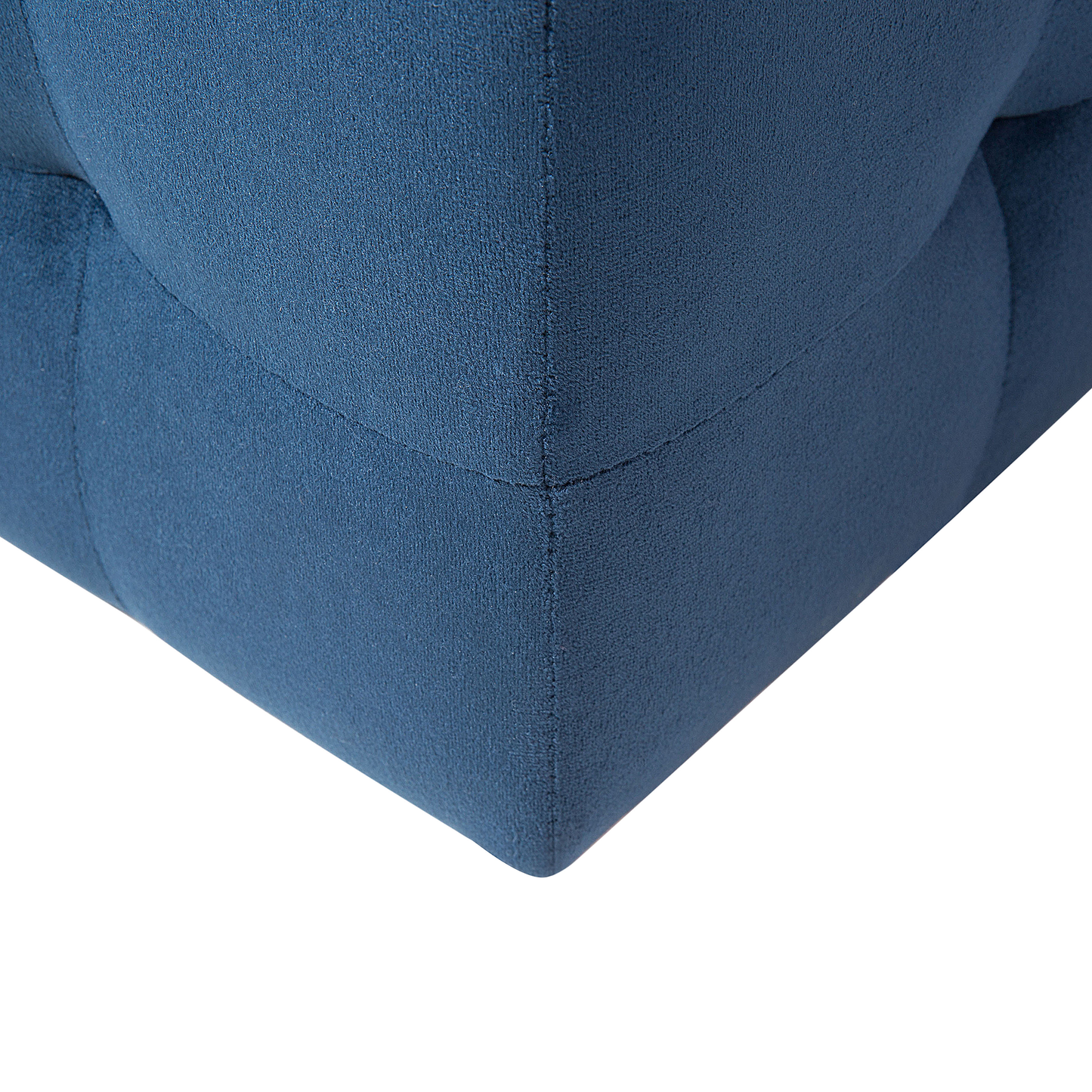 Aufbewahrungshocker MICHIGAN Samtstoff 72 cm 42 cm Dunkelblau