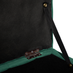 Aufbewahrungshocker MICHIGAN Samtstoff 72 cm 42 cm Dunkelgrün