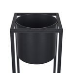 Blumentopf mit Beinen IDRA Metall 15 cm Schwarz