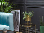 Blumentopf mit Beinen MILEA Metall 16 cm Gold