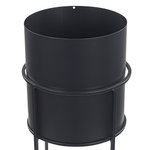Blumentopf mit Beinen MILEA Metall 16 cm Schwarz