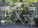 Bistro Set klappbar FIORI Metall Weiss