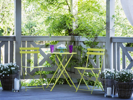 Bistro Set klappbar FIORI Metall Limettengrün