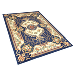 Teppich dunkelblau 140 x 200 cm Kurzflor GAZIANTEP