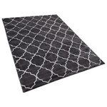 Teppich dunkelgrau / silber marokkanisches Muster 160 x 230 cm Kurzflor YELKI