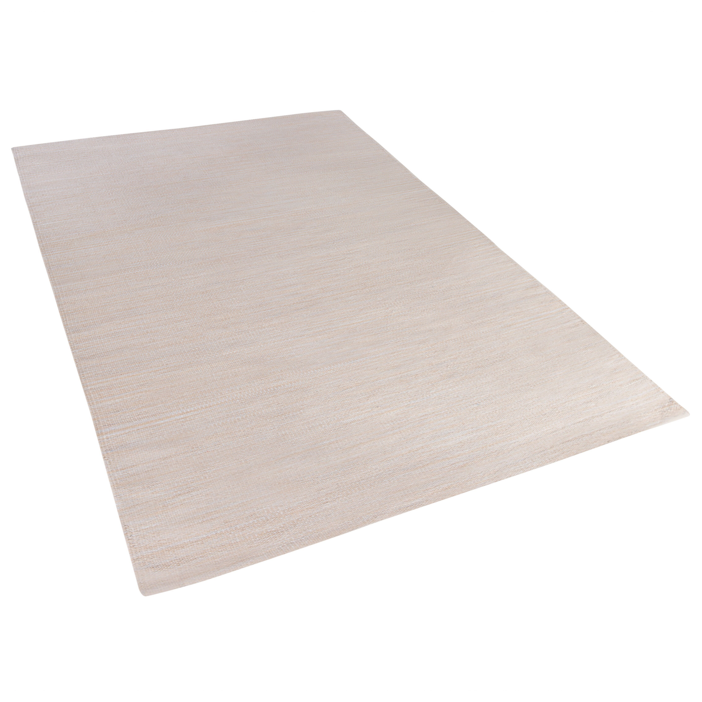 Teppich Baumwolle beige 140 x 200 cm Kurzflor DERINCE