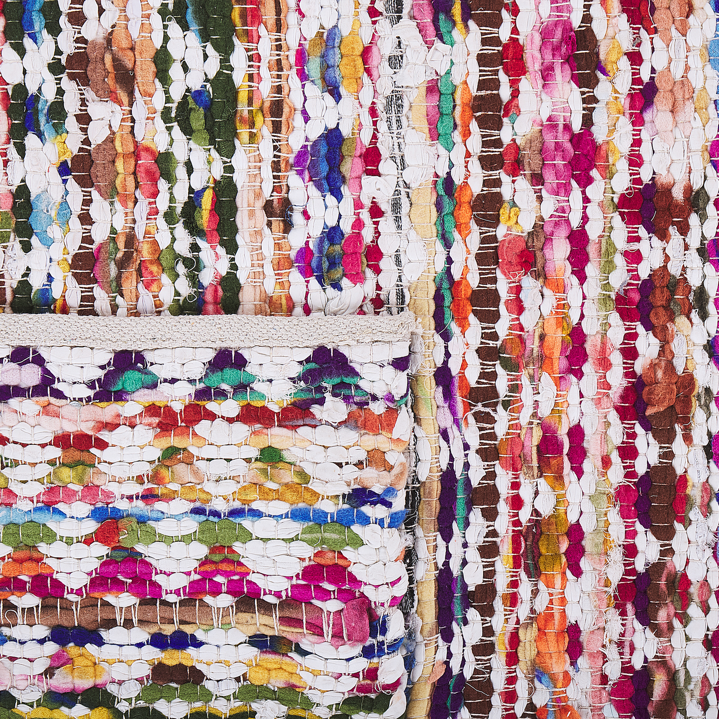 Teppich Baumwolle bunt 80 x 150 cm Kurzflor ARAKLI