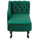 Chaiselongue Samtstoff grün rechtsseitig NIMES