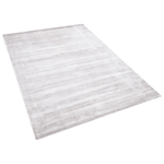 Teppich Viskose hellgrau 140 x 200 cm Kurzflor GESI II