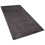 Teppich Viskose dunkelgrau 80 x 150 cm Kurzflor GESI II
