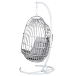 Hängesessel mit Gestell SESIA Polyrattan Hellgrau