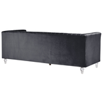 3-Sitzer Sofa Samtstoff schwarz ARVIKA