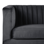3-Sitzer Sofa Samtstoff schwarz ARVIKA