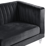 3-Sitzer Sofa Samtstoff schwarz ARVIKA