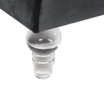 3-Sitzer Sofa Samtstoff schwarz ARVIKA