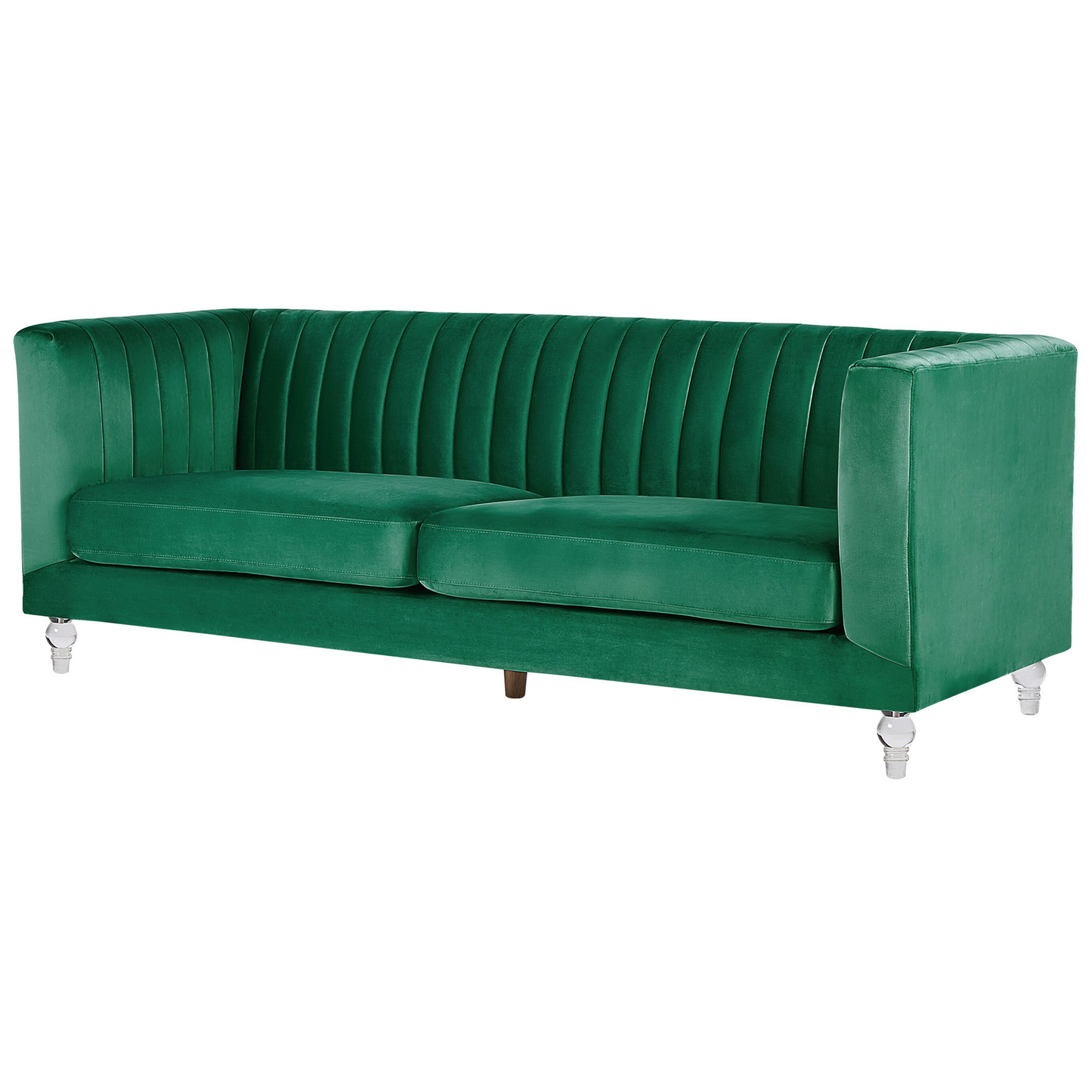 3-Sitzer Sofa Samtstoff grün ARVIKA