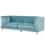 3-Sitzer Sofa Samtstoff hellblau ARVIKA
