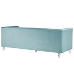 3-Sitzer Sofa Samtstoff hellblau ARVIKA