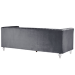 3-Sitzer Sofa Samtstoff dunkelgrau ARVIKA