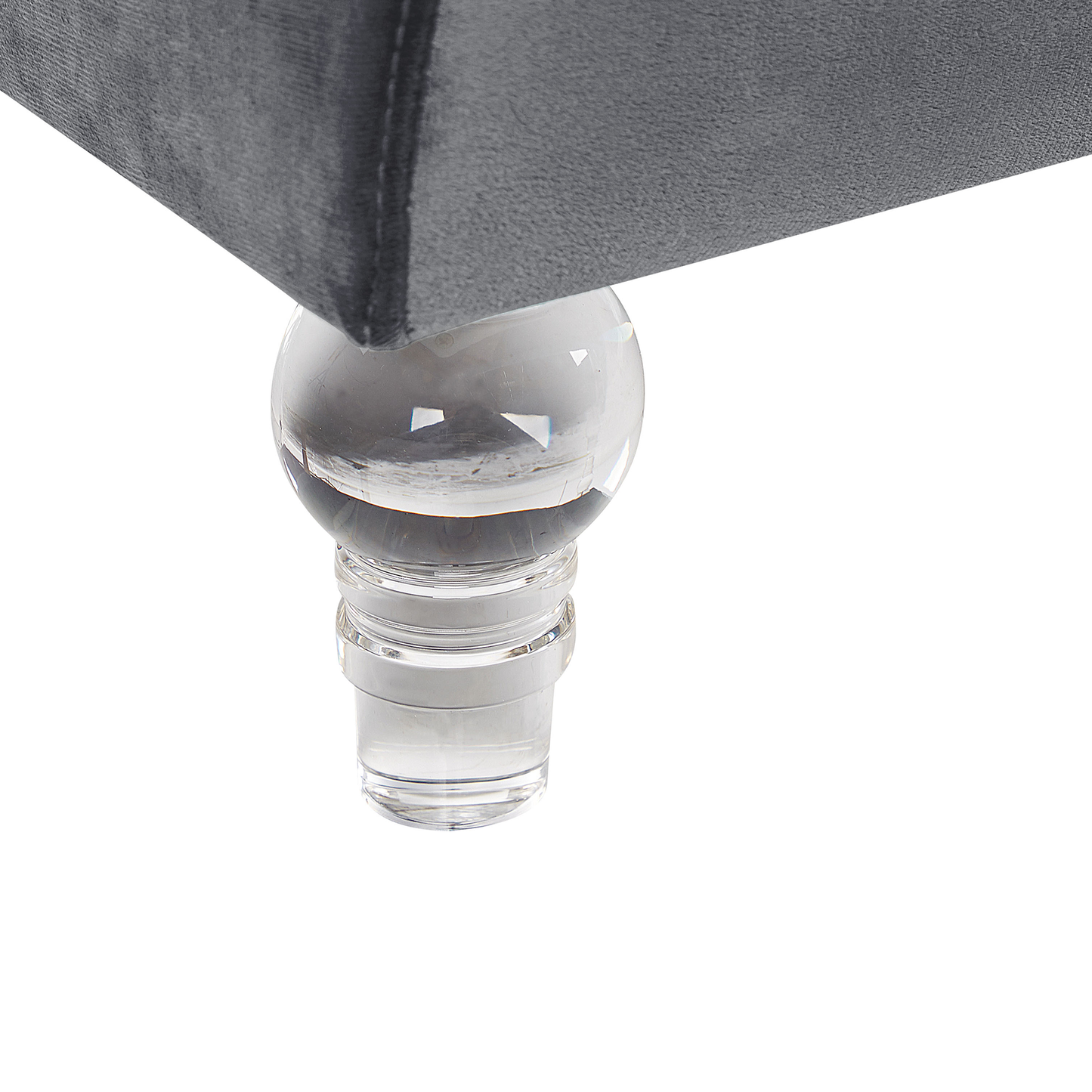 3-Sitzer Sofa Samtstoff dunkelgrau ARVIKA